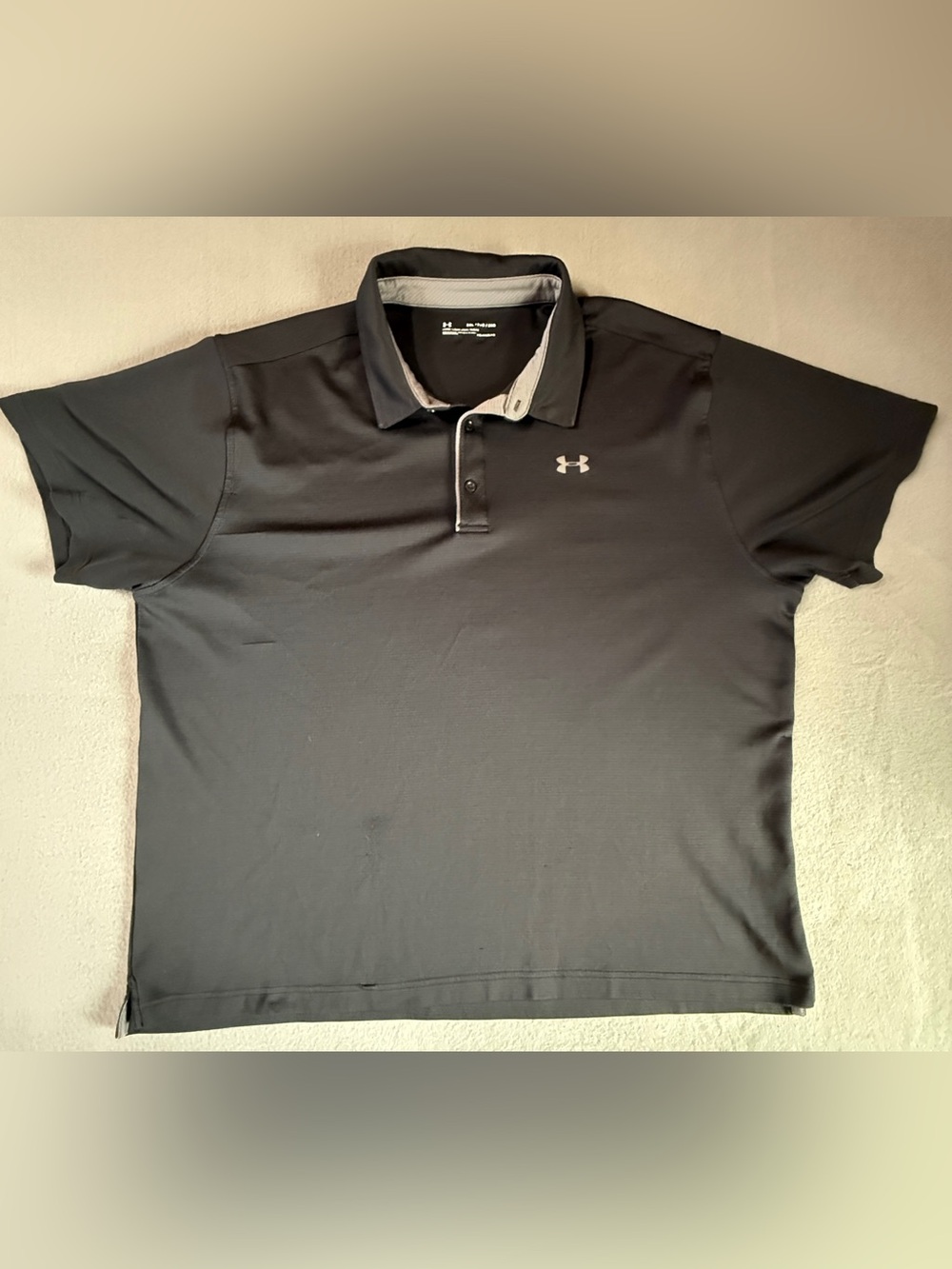 Under Armour Men’s Black Polo with Gray Trim